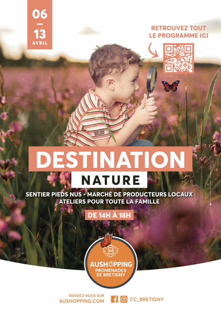 Charte graphique Aushopping Promenades de Brétigny - Destination Nature - Agence Maven