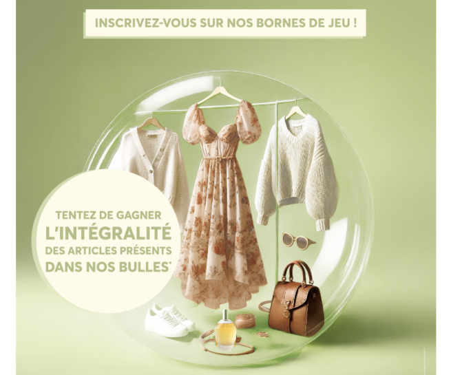 Charte graphique centre commercial Porte de Bourgogne - Bulles de cadeaux - Agence Maven