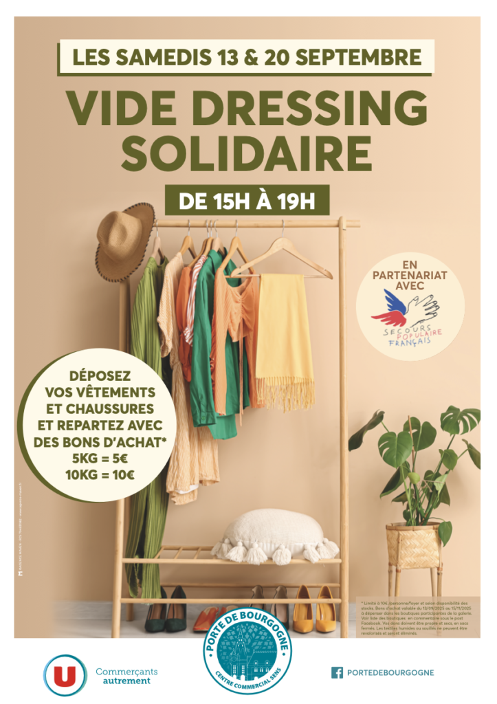 Charte graphique centre commercial Porte de Bourgogne - Vide dressing - Agence Maven