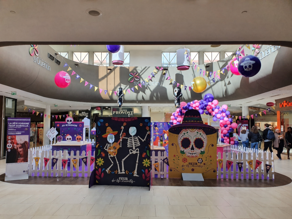 Animation Halloween Fiesta de los Muertos stand – Espace Saint Quentin – Agence Maven