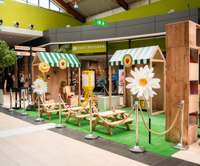 Fabrique à doudous animation centre commercial - stand global - Aushopping Blois Vineuil – Agence Maven