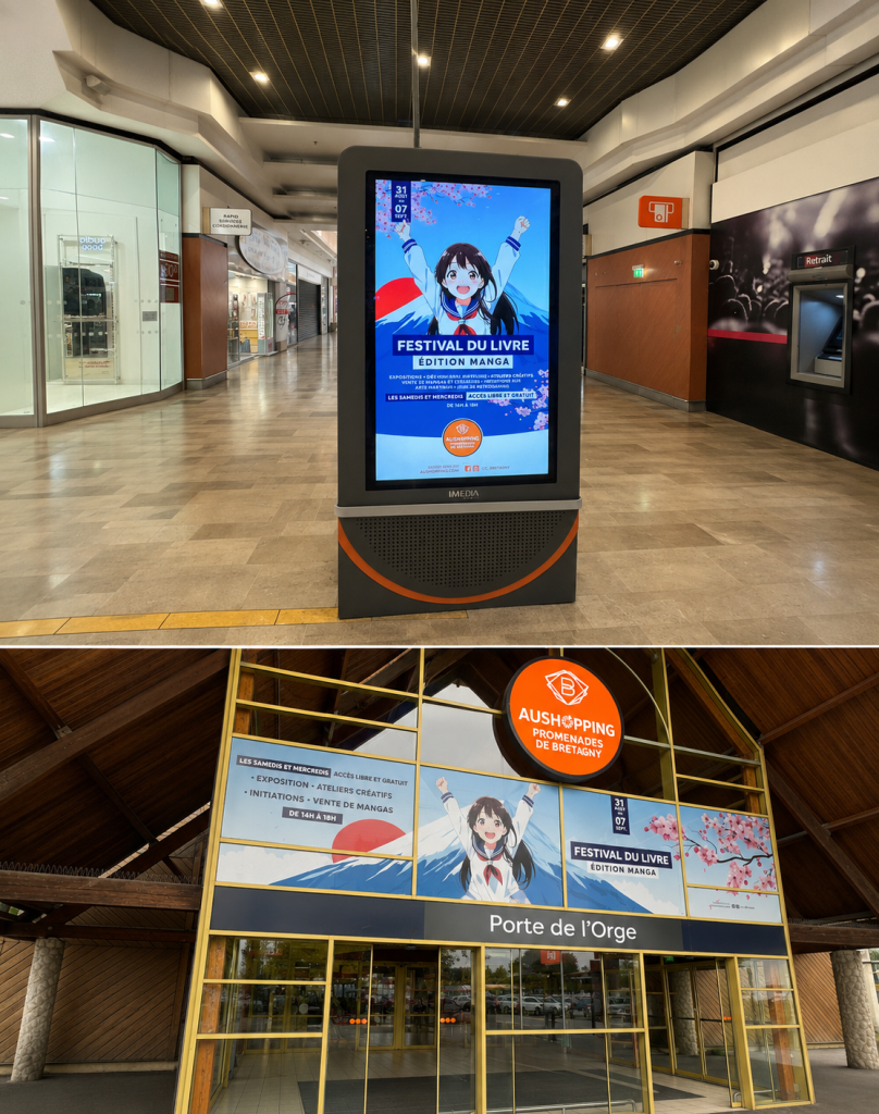 Festival Manga animation retail - communication visuelle - Aushopping Promenades de Brétigny – Agence Maven