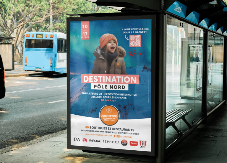 Charte graphique Aushopping Poitiers Sud – A l'abordage - communication centre commercial – Agence Maven