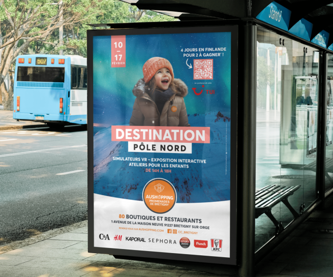 Charte graphique Aushopping Poitiers Sud – A l'abordage - communication centre commercial – Agence Maven