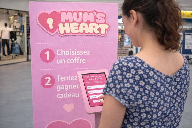 Animation Fête des mères centre commercial – activation calendaire – Mum' heart - Agence Maven