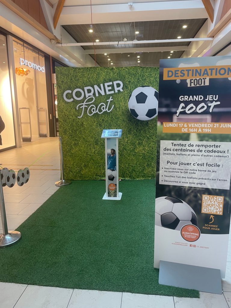Animation sport centre commercial – activation événementielle – corner foot - Agence Maven
